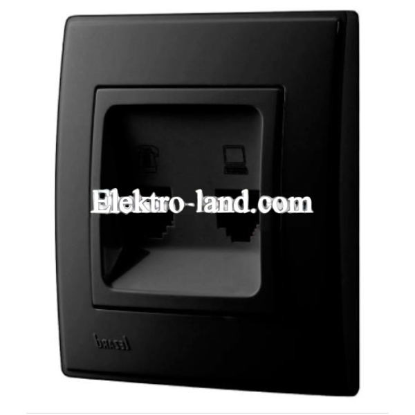 Розетка компьютер+телефон Lezard Lesya, антрацит (705-4242-143)